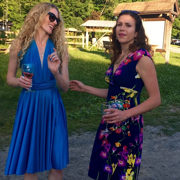 RARE Butter By Nadia Tarr Pink Infinity Wrap Dress - Picture 5 of 8